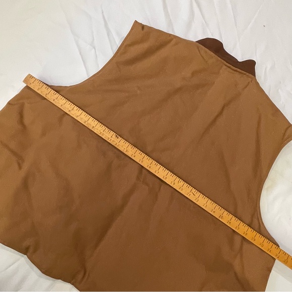 Carhartt Brown Duck Canvas Quilted Vest VO1-BRN Arctic Lined Workwear Size 5XL - Picture 6 of 15